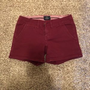 Burgundy shorts